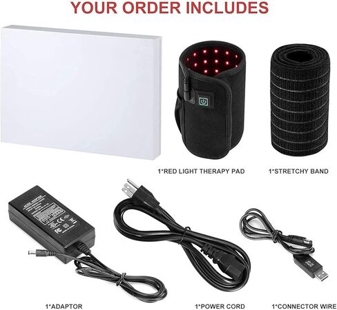 2021 New 25W 660nm LED Red Light and 850nm Near Infrared Light Therapy Devices Large Pads Wearable Wrap for Pain Relief Deep Penetrating Pain Treatment for Human & Animals in Kuwait
