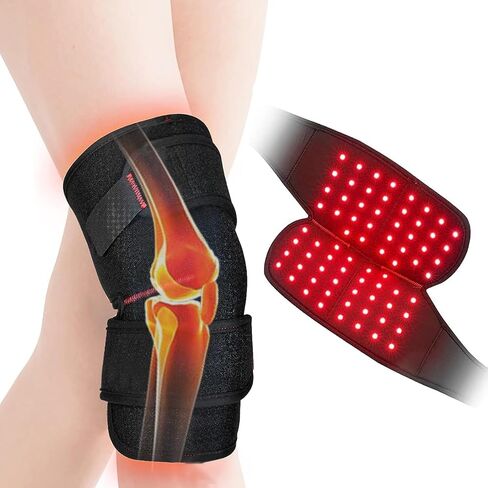Near Infrared Light Therapy Knee Brace - Adjustable Red Light Therapy for Knee Pain Relief Device - Infrared Light Therapy for Faster Recovery - Great for Athletes & Beyond in Saudi Arabia