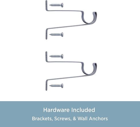 Kenney KN65402 Valencia Large Plastic Scroll End Standard Decorative Window Curtain Rod, 86-120" Adjustable Length, Satin Nickel Finish, 5/8" Diameter Steel Tube in Saudi Arabia