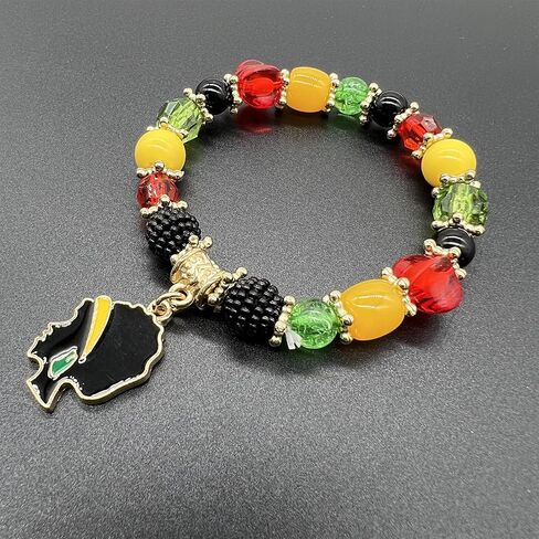 Long tiantian Juneteenth Bracelets Decorations for Women African Beaded Bracelets Juneteenth Outfit Dress for Women Girls in Saudi Arabia