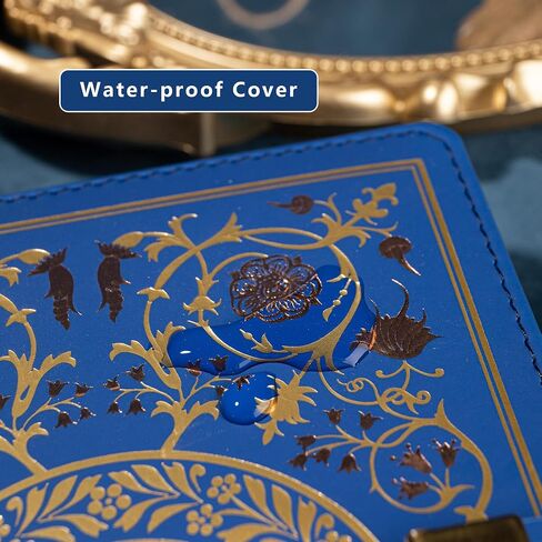 مذكرات مقفلة للنساء من TIEFOSSI، مجلة زهور عتيقة مع قفل مركب B6 دفتر كتابة سري للفتيات، ورق مسطر قابل لإعادة الملء (أزرق فاتح) in Saudi Arabia