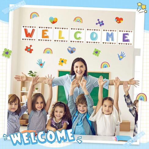 Outus 28 Pcs Diversity Posters for Classroom Inclusive Welcome Banner Everyone is Welcome Here Wall Decor Multicultural Bulletin Board Decorations for Teachers Students Classroom School Party Supplies in Saudi Arabia