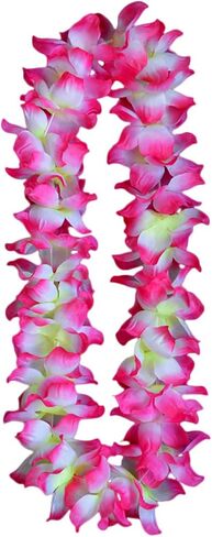 6pcs Thickened Hawaiian Leis for Hula Dance Luau Party, Floral Necklace Leis for Party Supplies Favors Celebrations and Decorations in Saudi Arabia