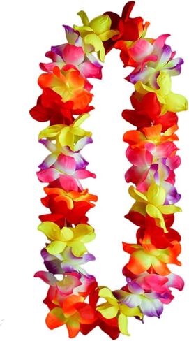 6pcs Thickened Hawaiian Leis for Hula Dance Luau Party, Floral Necklace Leis for Party Supplies Favors Celebrations and Decorations in Saudi Arabia