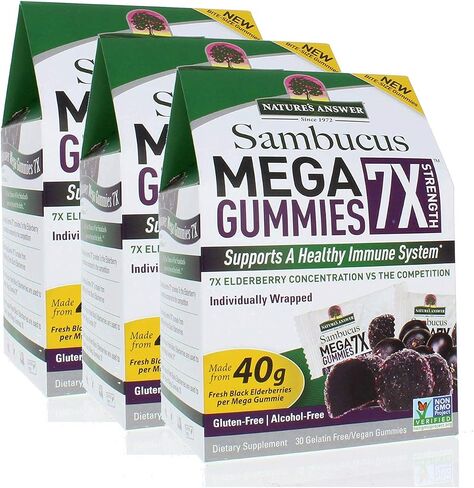 Nature's Answer Sambucus Mega Gummies 7x (30 علكة) in Saudi Arabia