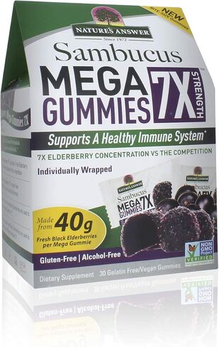 Nature's Answer Sambucus Mega Gummies 7x (30 علكة) in Saudi Arabia