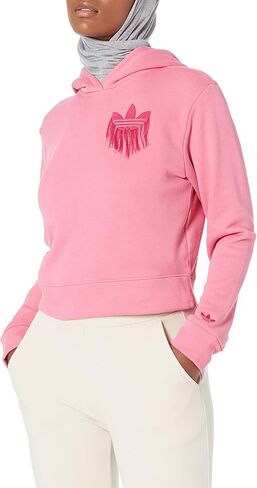adidas Originals Women's Cropped Hoodie with Fringe Trefoil Badge in Saudi Arabia