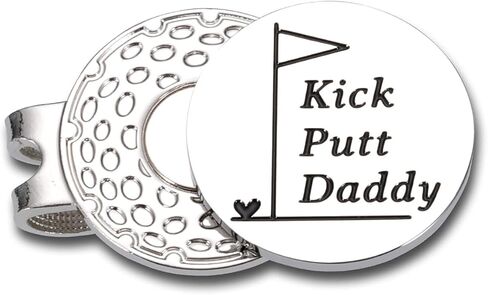 Golf Ball Marker Golf Gifts for Men Dad Valentines Christmas Birthday Fathers Day from Daughter Son Kids Golf Gifts for Men Golfer Husband from Wife New Daddy Stepdad Golf Lovers Magnetic Hat Clip in Kuwait