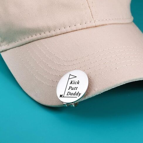 Golf Ball Marker Golf Gifts for Men Dad Valentines Christmas Birthday Fathers Day from Daughter Son Kids Golf Gifts for Men Golfer Husband from Wife New Daddy Stepdad Golf Lovers Magnetic Hat Clip in Kuwait