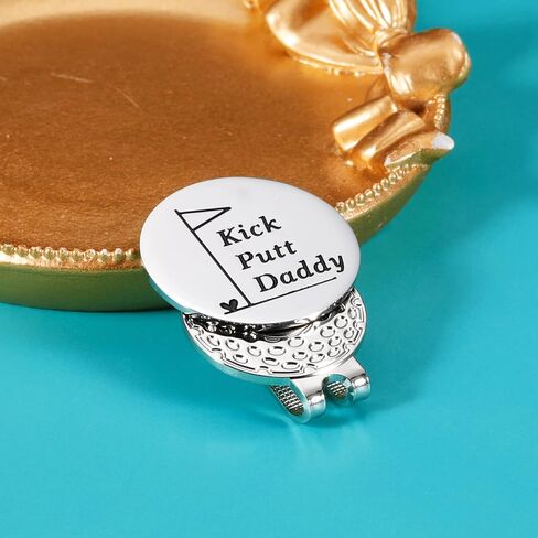 Golf Ball Marker Golf Gifts for Men Dad Valentines Christmas Birthday Fathers Day from Daughter Son Kids Golf Gifts for Men Golfer Husband from Wife New Daddy Stepdad Golf Lovers Magnetic Hat Clip in Kuwait