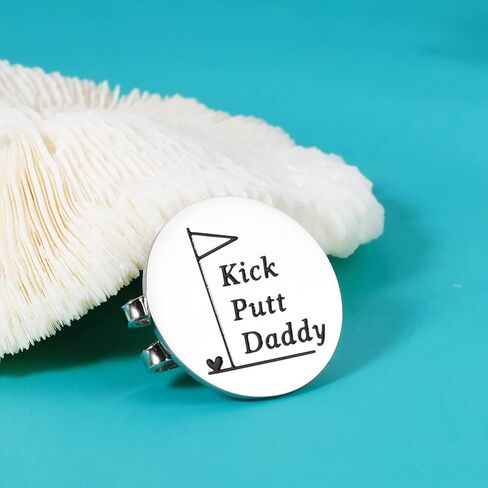 Golf Ball Marker Golf Gifts for Men Dad Valentines Christmas Birthday Fathers Day from Daughter Son Kids Golf Gifts for Men Golfer Husband from Wife New Daddy Stepdad Golf Lovers Magnetic Hat Clip in Kuwait
