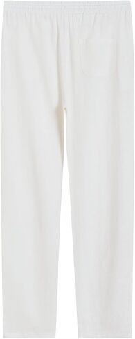 Weintee Men's 34" Inseam Tall Linen Pants with Pockets in Saudi Arabia