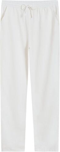 Weintee Men's 34" Inseam Tall Linen Pants with Pockets in Saudi Arabia