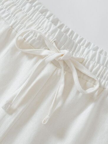 Weintee Men's 34" Inseam Tall Linen Pants with Pockets in Saudi Arabia
