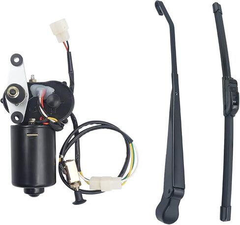 Triumilynn 12V Electric Windshield Wiper Blade Arm Motor Kit for Po-laris Ranger RZR, 110° Sweep 15.7" Arm, 15.7" Blade in Saudi Arabia