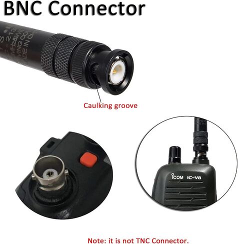 HYS VHF UHF BNC Amateur Scanner Radio Antenna, 150/430 MHz Dual Band HT Antenna for 136-174/400-470Mhz ICOM IC-V8 V86 IC-T7H Yaesu FT-530 Uniden Handheld 2-Way Radio in Saudi Arabia