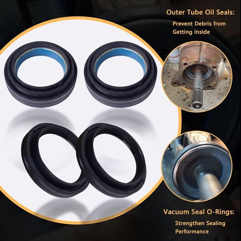 MIKODA ختم المحور الأمامي، طقم ختم أنبوب المفصل الأمامي متوافق مع Ford Super Duty F250 F350 F450 F550 Excursion Dana 50 60 1998-2004 استبدال 50491 50381 41784-2 in Kuwait