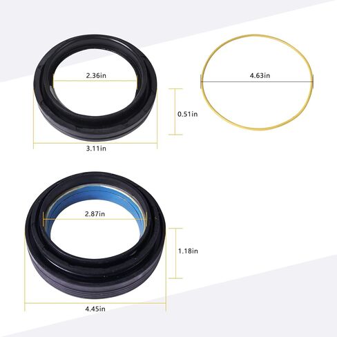 MIKODA ختم المحور الأمامي، طقم ختم أنبوب المفصل الأمامي متوافق مع Ford Super Duty F250 F350 F450 F550 Excursion Dana 50 60 1998-2004 استبدال 50491 50381 41784-2 in Kuwait