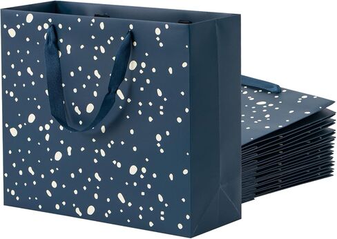 عبوة من 12 حقيبة هدايا من Uceoo، أكياس هدايا زرقاء فاخرة متنوعة مع مناديل ورقية زرقاء من ورق الكرافت للتسوق، والأعمال التجارية الصغيرة، وحفلات الزفاف، والكريسماس والعطلات، مقاس 12.6 بوصة × 4.5 بوصة × 11 بوصة in Kuwait