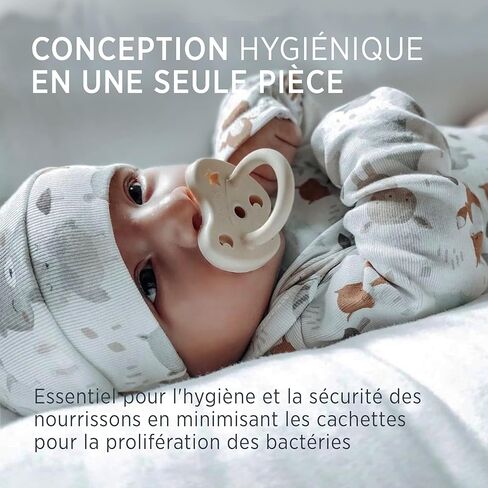 لهايات الأطفال ثلاثية العبوة من هيفيا من المطاط الطبيعي - مجموعة عينات اللهاية مع مزيج من ثلاث حلمات لحديثي الولادة بعمر 0+ أشهر، مزيج الطفلة الرضيعة in Kuwait