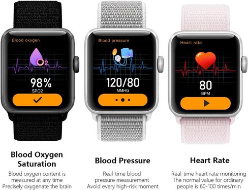 Smart Watch for Men Women Kids Android iOS Phone Compatible, Bluetooth Touch Screen Fitness Tracker Smartwatch with Call/SMS/Sleep Monitor/Pedometer & Nylon Bands（Black） in Saudi Arabia