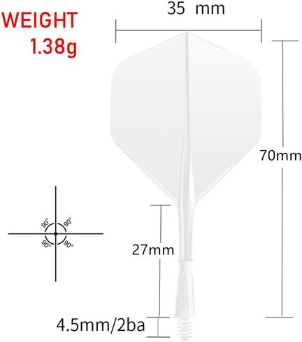 NOTHER White 12 قطعة من عمود السهام المتكامل والرحلات الجوية 2BA برغي في واحد لرحلة السهام المتينة المضادة للسقوط in Kuwait