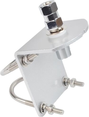 HYS SO-239 (UHF FMMALE) Stud Mount for Mounting 3/8 inch x 24 Threads with Stainless Steel L-Bracket Hole&U-Bolt for CB Ham/Amature Antenna in Saudi Arabia