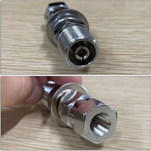 HYS SO-239 (UHF FMMALE) Stud Mount for Mounting 3/8 inch x 24 Threads with Stainless Steel L-Bracket Hole&U-Bolt for CB Ham/Amature Antenna in Saudi Arabia