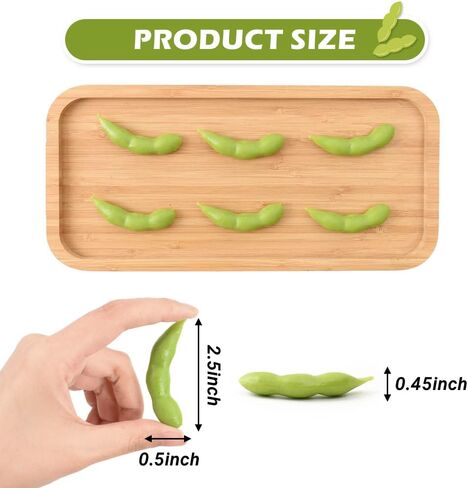 فول الصويا الاصطناعي من لاكفورست، 40 قطعة من كبسولات فول الصويا الصناعية نماذج واقعية لفاصوليا الخضروات لديكور المنزل والمطبخ ونموذج الطعام ودعائم عرض السوق in Kuwait