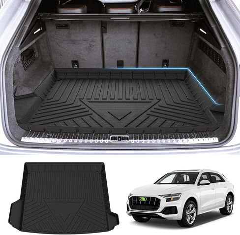 Cartist مخصص مناسب لبطانة البضائع 2019 2020 2021 2023 2024 Audi Q8/RS Q8 جميع الأحوال الجوية حصيرة البضائع الثقيلة مقاوم للماء علبة البضائع الخلفية جذع الكلمة حصيرة in Kuwait