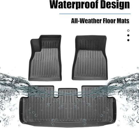 سجادات أرضية KIKIMO لطراز Tesla S & Model S منقوشة 2021-2023 2024، لملحقات Tesla Model S، سجادة أرضية لجميع الأحوال الجوية، سجادة بطانة أمامية وخلفية للشحن، سجادة أرضية مقاومة للماء ومضادة للانزلاق من OEM مناسبة حسب الطلب in Kuwait