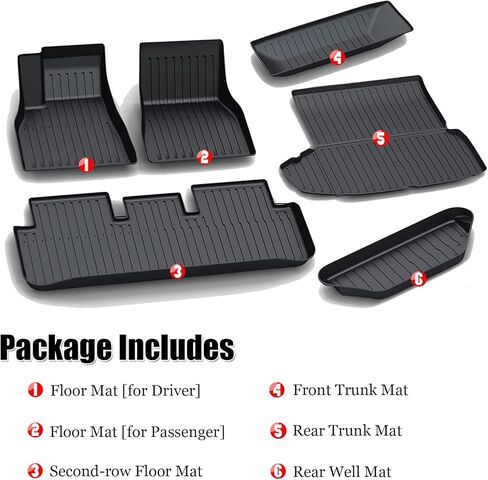 سجادات أرضية KIKIMO لطراز Tesla S & Model S منقوشة 2021-2023 2024، لملحقات Tesla Model S، سجادة أرضية لجميع الأحوال الجوية، سجادة بطانة أمامية وخلفية للشحن، سجادة أرضية مقاومة للماء ومضادة للانزلاق من OEM مناسبة حسب الطلب in Kuwait