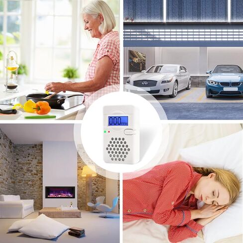 Carbon Monoxide Detectors,Battery Operated Mini CO Alarm Detector Monitor with Digital Display and Sound Warning for Home,Office,Travel (Batteries NOT Included) in Kuwait