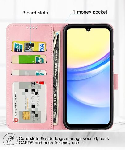 حافظة محفظة قابلة للطي من Eastcoo لهاتف Samsung Galaxy A35 5G، [3 فتحات للبطاقات] [وظيفة الحامل] غطاء حماية مقاوم للصدمات من جلد البولي يوريثان لهاتف Samsung Galaxy A35 5G 2024، رمادي أزرق in Saudi Arabia
