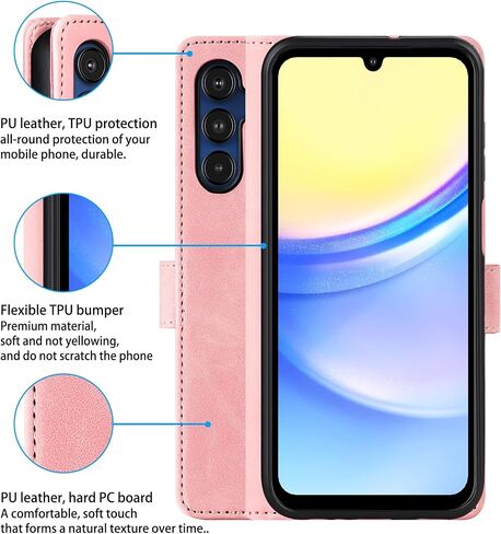حافظة محفظة قابلة للطي من Eastcoo لهاتف Samsung Galaxy A35 5G، [3 فتحات للبطاقات] [وظيفة الحامل] غطاء حماية مقاوم للصدمات من جلد البولي يوريثان لهاتف Samsung Galaxy A35 5G 2024، رمادي أزرق in Saudi Arabia