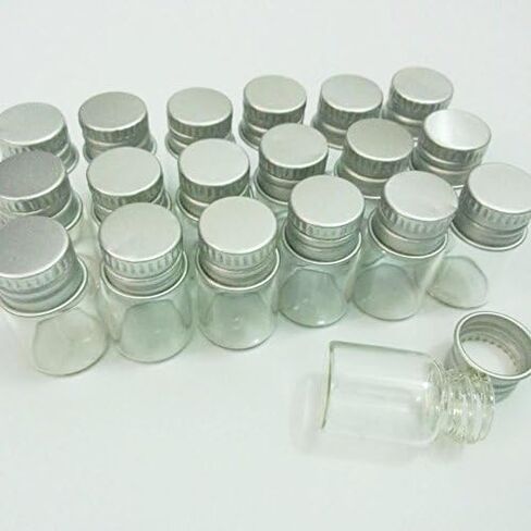 10 قطعة 16x26 مللي متر زجاجات صغيرة صغيرة شفافة قوارير زجاجية 2.0 مللي 1/2 درام مع قبعات in Kuwait