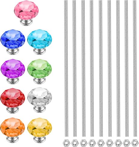 قضبان ملولبة مقاس 8/32 بوصة مع أسطح ماسية وصواميل سداسية، 9 قطع M4 12 بوصة 304 من الفولاذ المقاوم للصدأ قضبان ملولبة بالكامل، 9 قطع من الأسطح الماسية (كلاسيكية)، 9 قطع صواميل سداسية لقضبان أوتاد الحديقة المطرزة. in Kuwait