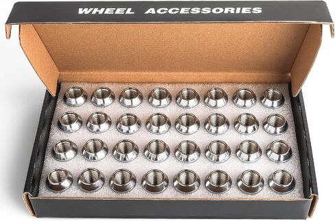 PUENGSI 32 قطعة 9/16-18 صواميل العروة المنتفخة ذات النهاية المفتوحة، 0.83 بوصة طول 0.87 بوصة عرض 3/4 بوصة صواميل سداسية العجلات متوافقة مع 2002-2010 دودج رام 1500، داكوتا، دورانجو، هامر H1 in Kuwait