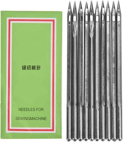10 Pcs Shoe Repairing Machine Needle Silver Stainless Steel Sewing Needles Shoe Repair Tool Accessory for Leather Projects(SL-18) in Saudi Arabia