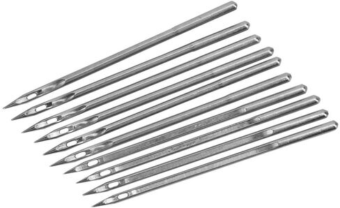 10 Pcs Shoe Repairing Machine Needle Silver Stainless Steel Sewing Needles Shoe Repair Tool Accessory for Leather Projects(SL-18) in Saudi Arabia