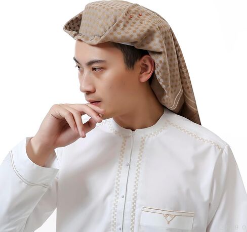 وشاح الرأس العربي للرجال في الشرق الأوسط صحراوي شماغ لف غطاء الرأس العربي الإسلامي in Kuwait