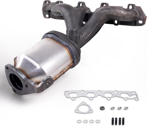 محول حفاز متعدد مع حشية، متوافق مع محرك 2004-2008 Chevy Malibu 2006-2008 Pontiac G6 2007-2008 Saturn Aura 2.2L 2.4L L4 (متوافق مع EPA)، استبدل EMCC774891 in Kuwait