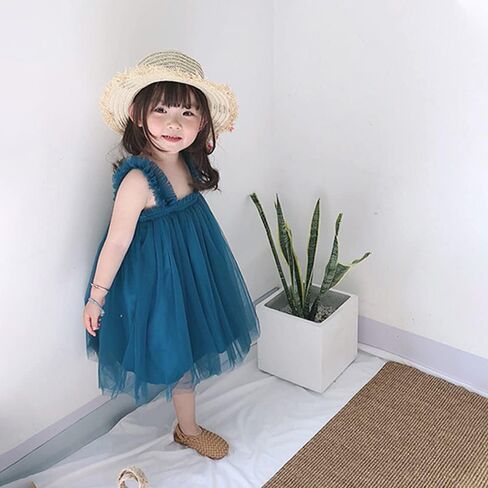 Baby Girls Layered Tulle Tutu Dress Toddler Tulle Dresses Infant Tulle Sundress Set with Crown Headband 6-24 Months in Saudi Arabia