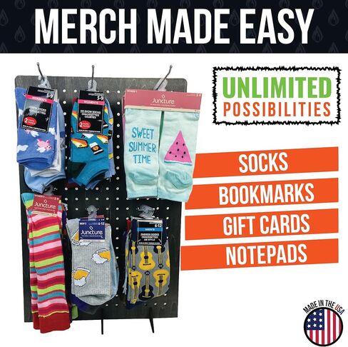 Torched Pegboard Display Stand for Jewelry, Craft Shows, Selling, Vendor Events, Tools, Peg Board Accessories Rack Organizer, XL 11.75" L x 4.3" W x 15.75" H, Natural in Saudi Arabia