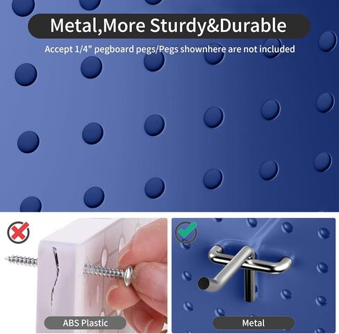 DEMEDO Pegboard، Peg Board، منظم حائط Pegboard مع لوحات ربط للجدران شديدة التحمل، لوحة Pegboard معدنية لورشة عمل المطبخ في غرفة الحرف اليدوية in Kuwait