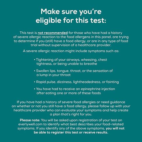 اختبار حساسية الطعام من Everlywell - اختبارات معملية لصحة الجهاز الهضمي في المنزل للنساء والرجال - نتائج دقيقة من مختبر معتمد من CLIA خلال أيام - للأعمار من 18 عامًا فما فوق in Kuwait