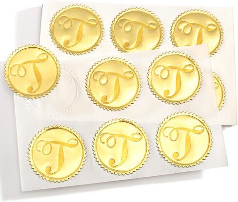 PaperDirect Gold Foil Letter J Monogram Seals, Envelope Accessories, Set of 102 in Saudi Arabia
