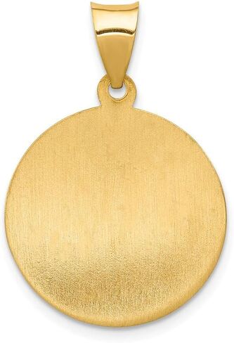 FB JEWELS Solid 14K Yellow Gold Polished And Satin St. Anne Medal Pendant in Saudi Arabia