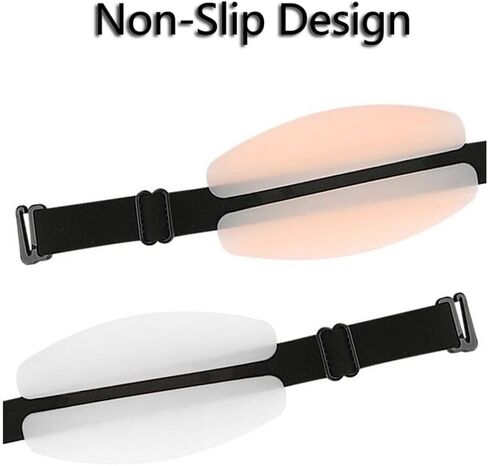 Elandy 3 أزواج من أحزمة حمالة الصدر المصنوعة من السيليكون للنساء وحامل الوسادة واقيات الكتف المرنة غير القابلة للانزلاق وحزام الكتف الداخلي (أسود + أبيض + بيج) in Kuwait