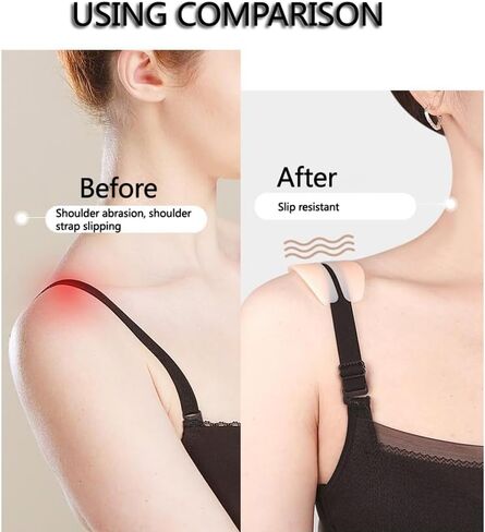 Elandy 3 أزواج من أحزمة حمالة الصدر المصنوعة من السيليكون للنساء وحامل الوسادة واقيات الكتف المرنة غير القابلة للانزلاق وحزام الكتف الداخلي (أسود + أبيض + بيج) in Kuwait